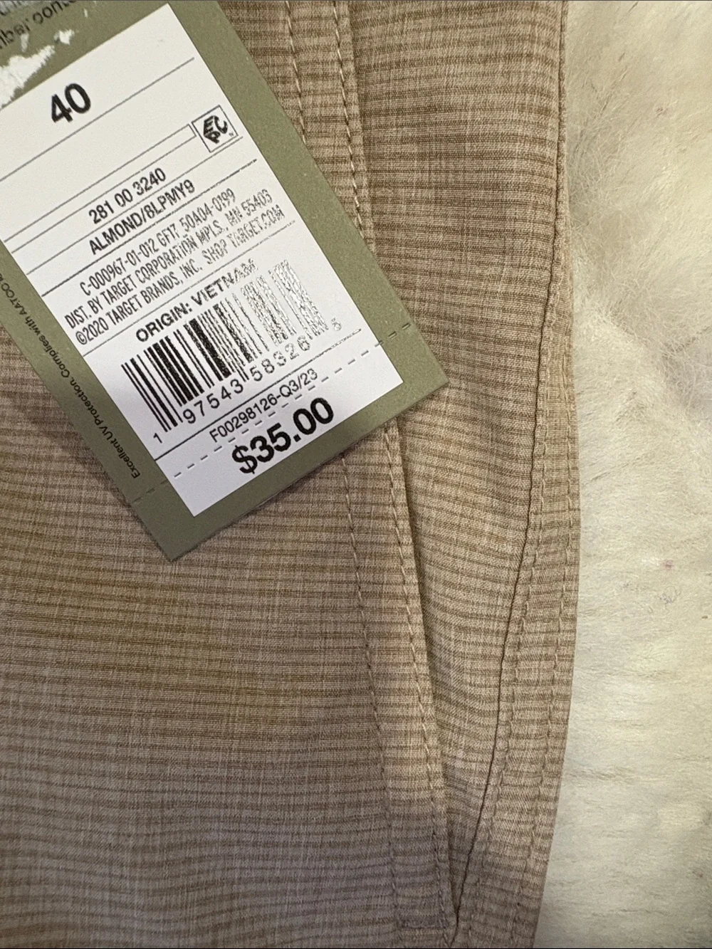 Goodfellow & Co Khaki Flat-Front Mens Shorts